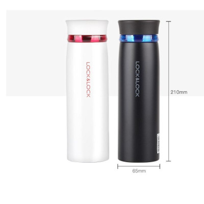 Bình Giữ Nhiệt Lock&Lock Feather Light LHC4131 (450ml) - Hàng Chính Hãng, Bằng Thép Không Gỉ, Có Lưới Lọc Trà, Trọng Lượng Nhẹ Hoàn Hảo, Giữ Nóng Và Giữ Lạnh Tốt - Tặng Kèm Ống Hút Và Cọ Rửa Ống Hút