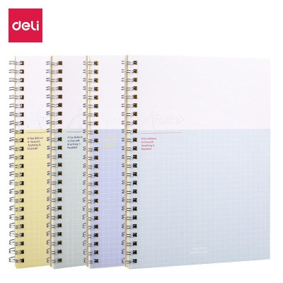 Sổ tay ghi chép A5 gáy xoắn 60 trang Deli - Kẻ ngang - Màu ngẫu nhiên - LA560-01