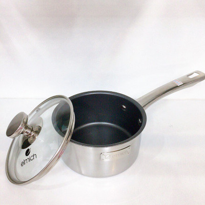 Elmich Quánh Inox 2 lớp chống dính đáy liền Tri-max EL-3783 size 14cm