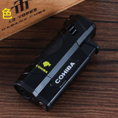 Vỏ Hột Quẹt Bật Lửa Khò 4 Tia  H166 Kèm Đục Tiện Lợi Đẹp Độc Lạ - Dùng Gas Cao Cấp