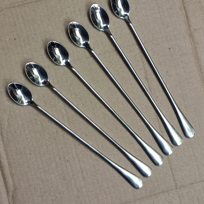 Sét 6 thìa muỗng cà phê khuấy đồ uống inox cao cấp - dài 24cm
