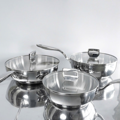 Chảo Sâu Lòng Inox 316 Đúc Liền Khối Hàn Quốc, size 20/24/26cm, Dùng Mọi Loại Bếp, Chống Dính Tự Thân