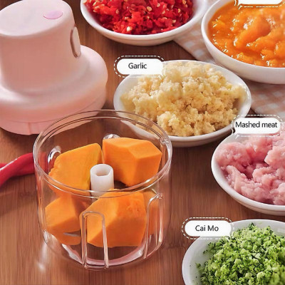 Máy xay tỏi ớt KG25 mini cầm tay đa năng, nhỏ gọn tiện ích dễ sử dụng, thể tích 250ml, bằng điện - pin sạc 45W - Hàng chính hãng