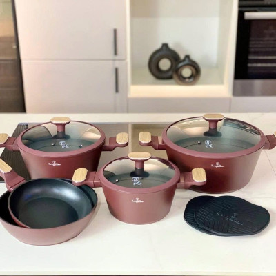 Bộ nồi đỏ 10 món Berlinger Haus BH/8305 hàng chính hãng