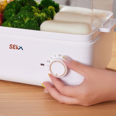 Nồi Hấp Điện 2 Tầng Đa Năng SEKA, Hấp Gà Nguyên Con Thể Tích 21 Lít, Tỏa Nhiệt Đều Giữ Nguyên Vị Dinh Dưỡng