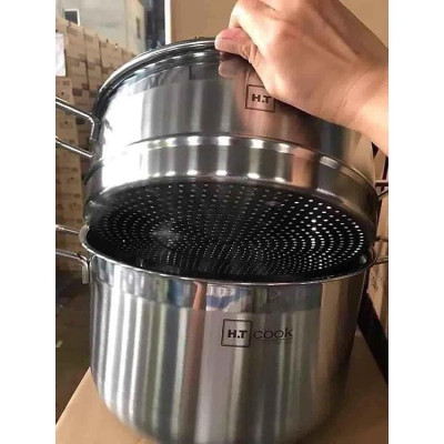 BỘ NỒI XỬNG HẤP INOX  28CM VÀ 30CM 2 TẦNG VUNG KÍNH CƯỜNG LỰC