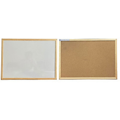 Bảng 2 mặt ghim vải bần và bút lông cao cấp KT 0,6x0,8m