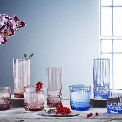 Bộ 6 ly thủy tinh cao cấp America20s 300ml màu hồng - Bormioli Rocco - Italy