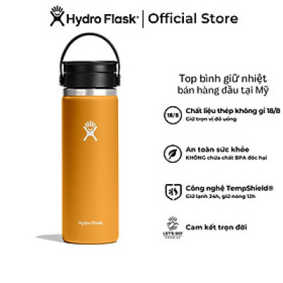 Bình giữ nhiệt cà phê Hydro Flask 20 oz Wide Flex Sip Lid có nắp Flex Sip - Hàng chính hãng(Season 2024)