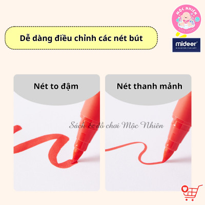 Bút Lông Màu Mực Acrylic An Toàn Vẽ Được Trên Nhiều Vật Liệu - Mideer Acrylic Marker Ultra-soft Nib