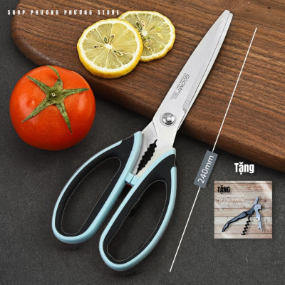 Kéo GGOMI Hàn Quốc Nhà Bếp Kéo Cắt Gà Cắt Đồ Đa Năng Cao Cấp ( Tặng Khui Hộp 3 in 1 )