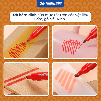 Combo 10 Bút lông dầu Hoshi Thiên Long PM-021/HS - Công nghệ Nhật Bản