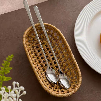 Sét 6 thìa muỗng cà phê khuấy đồ uống inox cao cấp - dài 24cm