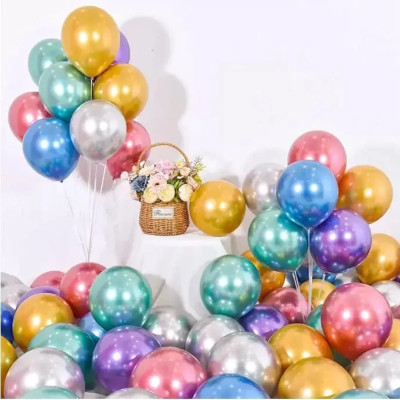 100 quả 6” CROME/CHROME siêu nhũ - Trang trí sinh nhật, tiệc, sự kiên