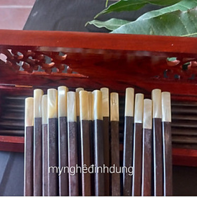 Bộ đũa ăn cao cấp bằng gỗ trắc đỏ đen + hộp đựng đũa gỗ hương 