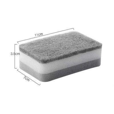 Miếng bọt biển rửa chén bát xoong nồi, bồn rửa chén, lavabo hai mặt siêu sạch tiện dụng