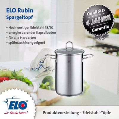 Nồi luộc giỏ trần thân cao ELO Rubin Spargeltopf 16cm Hàng chính hãng
