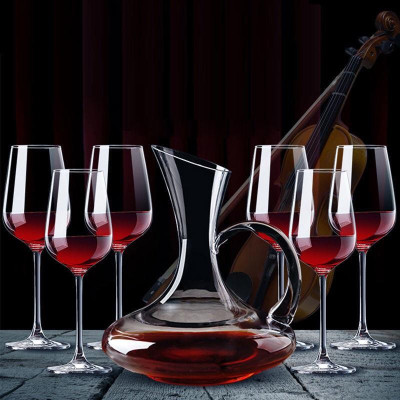 Ly rượu vang cao cấp Heodecor C15, ly thủy tinh trong suốt 350ml