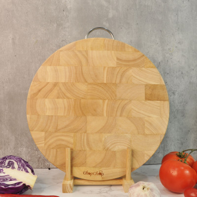 Thớt gỗ cao su hình tròn sớ lật | ChopChop  06711 | Đạt chứng nhận vệ sinh an toàn thực phẩm