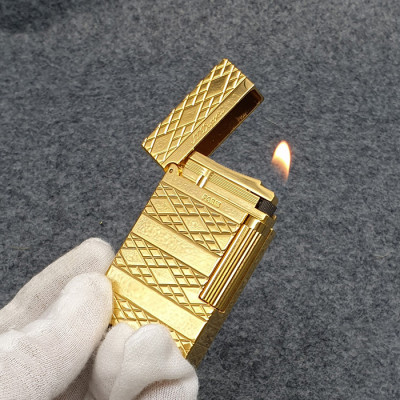 Vỏ Hột Quẹt Bật Lửa Upon D16V Họa Tiết Hình Ô Vuông Chéo Sọc Ngang Cực Chất - Dùng Ga Đá Cao Cấp