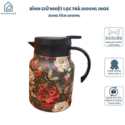 Bình Giữ Nhiệt Lọc Trà 1000ml Inox – Giữ Nhiệt Lâu, Tiện Lợi, Phù Hợp Cho Cả Nóng Và Lạnh - HÀNG CHÍNH HÃNG MINIIN