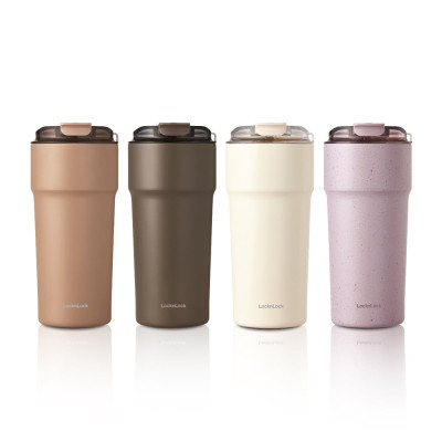 Ly giữ nhiệt phủ sứ Metro Cafe Tumbler LocknLock 650ml LHC4359, Hàng chính hãng, nắp lật - JoyMall