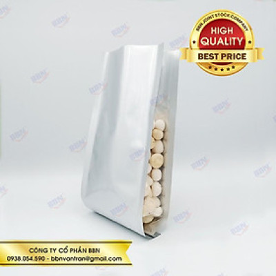 Túi nhôm 4 biên hông trong 14*30cm đựng 500gr