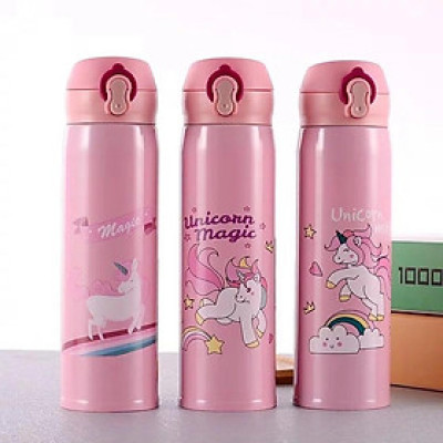 Bình giữ nhiệt nắp bật INOX 304 FG Good Finish họa tiết  siêu đáng yêu - An toàn cho bé dung tích 500ml