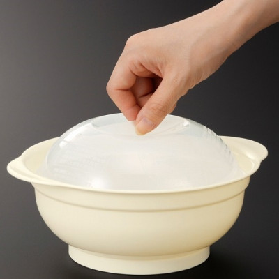 Combo bát tô dùng trong lò vi sóng 1.2L + hộp thực phẩm nắp mềm có quai 800ml - made in Japan