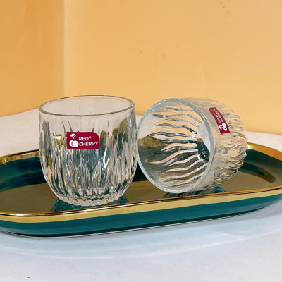 Bộ Cốc Thủy Tinh Thương hiệu GOSU Model XM21B Màu Trắng Cao Cấp Sáng Đẹp Sang Trọng