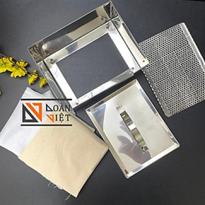[+TẶNG] Khuôn làm ĐẬU PHỤ (đậu hủ, đậu khuôn) TÀU HỦ - C. Liệu INOX KHÔNG RỈ cao câp - SIZE LỚN. Chuyên phục vụ Sp Gia d