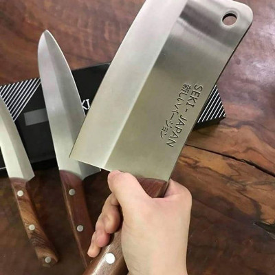 Dao Chặt Xương, Chặt Thịt Gà Vịt Thái Thịt Thực Phẩm SEKI Nhật Hàng Cao Cấp Dao Sắc Dùng Siêu Thích- HÀNG CHÍNH HÃNG