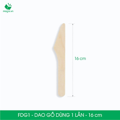 FDG1 - Combo 100 Dao gỗ dài 16 cm dùng 1 lần tiện lợi thân thiện môi trường
