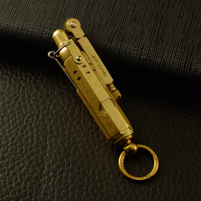 Vỏ Hột Quẹt Bật Lửa Xăng Đá JiFeng JF027 Thiết Kế Nhỏ Gọn Độc Lạ - Dùng Xăng Bấc Đá Cao Cấp