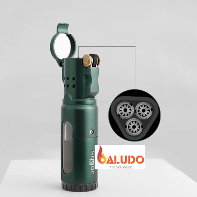 Vỏ Hộp Quet Bật Lửa Khò Ga Đá 3 Tia ZB-663, có ô quan sát dung lượng ga trong suốt