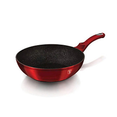 Chảo sâu lòng Berlinger Haus BH/1267N 28cm lớp chống dính phủ đá màu đỏ – Metallic Line Burgundy Edition Hàng chính hãng