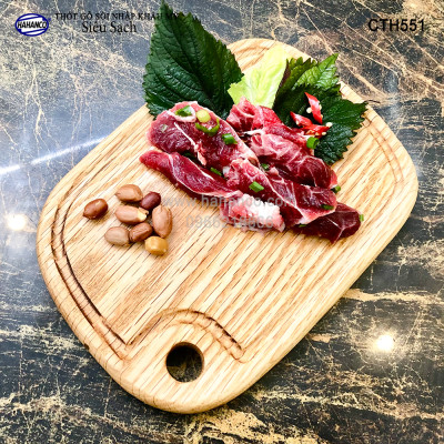 Khay thớt gỗ Sồi nhập khẩu Mỹ nguyên khối (đủ Size và kiểu dáng) hàng Xuất Khẩu Châu Âu - có rãnh bao quanh - khay bánh mì/trái cây/ bít tết/ pizza/ phụ kiện chụp ảnh, decor, bày món ăn trong nhà hàng - Sang trọng trên bàn ăn