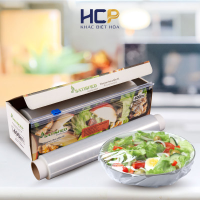 Hộp Màng Bọc Thực Phẩm PE SATIS 30cm x 400m Không Chứa Chất Phụ Gia Gây Hại Sức Khỏe Dùng Được Cho Lò Vi Sóng