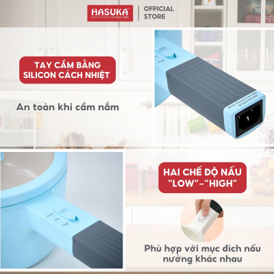 Nồi quánh bột HASUKA HSK-555 dung tích 1.5L, công suất 700W- lòng nồi chống dính tiện lợi dễ dàng vệ sinh - HÀNG CHÍNH HÃNG (BH 12 tháng)