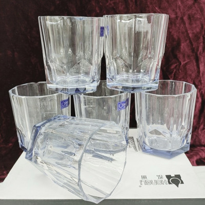 Bộ 6 ly thủy tinh  uống nước cao cấp vân sao - VD56