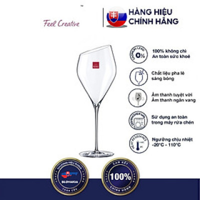 Ly Rượu Vang Đỏ Pha Lê 700ml Mài Vát Rona Handmade