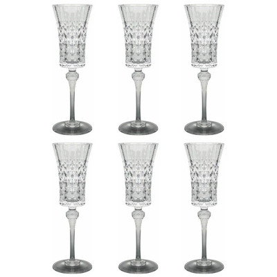  BỘ 6 LY CHAMPAGNE PHA LÊ PHÁP CRISTAL D