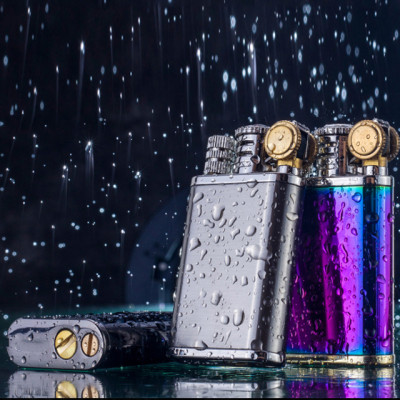 Vỏ Hột Quẹt Bật Lửa Xăng Chief CF210 Thiết Kế Đẹp Độc Lạ 2 Trong 1 - Dùng Xăng Bấc Đá Cao Cấp