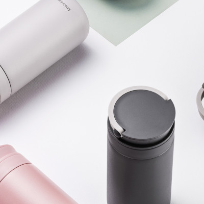 Bình giữ nhiệt Lock&Lock 475ml Metro Two Way màu xanh mint LHC4274MIT, Hàng chính hãng, có quai xách, đế silicone chống trượt - JoyMall