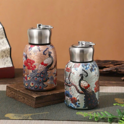 Bình Giữ Nhiệt Mini Con Công Sang Chảnh 300ml Lõi Inox Cao Cấp - Giữ Nhiệt Lâu, Dùng Đi Học Đi Làm - HÀNG CHÍNH HÃNG MINIIN