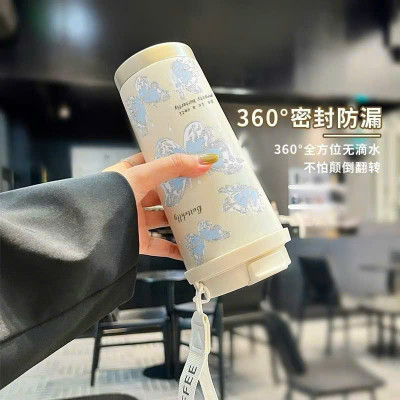 Cốc Đựng Nước Giữ Nhiệt Cafe Lõi Inox 304, Thiết Kế Sang Trọng, Có Ống Hút - HÀNG CHÍNH HÃNG MINIIN