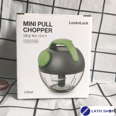 Dụng Cụ Băm/Xay Hành Tỏi, Rau Củ Mini Lock&Lock CKS327- Lưỡi Dao Bằng Thép Không Gỉ, Có Tay Xách - Dung Tích 170ml - Model Mới