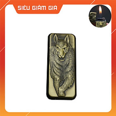 Hột Quẹt Bật Lửa Gas XF-612 Siêu Mỏng Nhẹ Hoạt Tiết Sói, Đại Bàng Dũng Mãnh-Giao Hình Ngẫu Nhiên