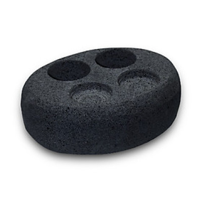 Khay đá đựng khăn nén 4 lỗ (gồm 2 lỗ đựng khăn & 2 lỗ đựng nước) sử dụng cho 2 khách. Được sử dụng trong nhà hàng sushi