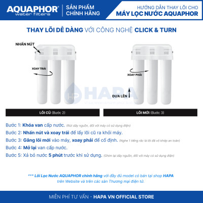 Lõi Lọc Nước AQUAPHOR KH Thay Cho Máy Lọc Nước AQUAPHOR CRYSTAL H, ECO H - Hàng Chính Hãng
